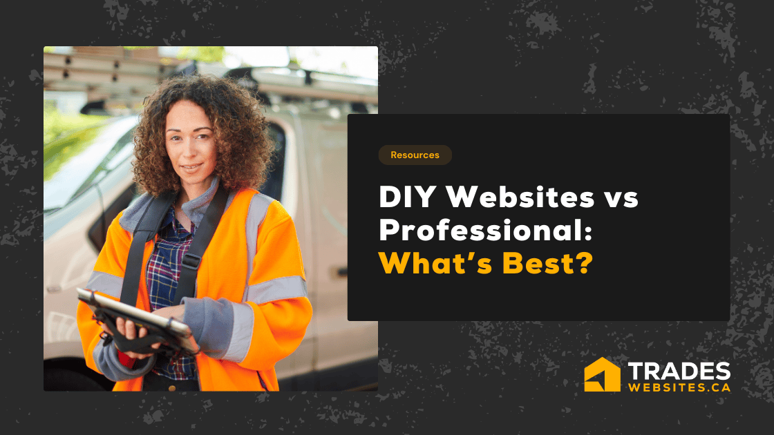 Contractor deciding between building their own website or hiring a professional