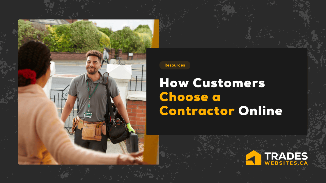 Homeowner browsing contractor websites and reviews on their phone