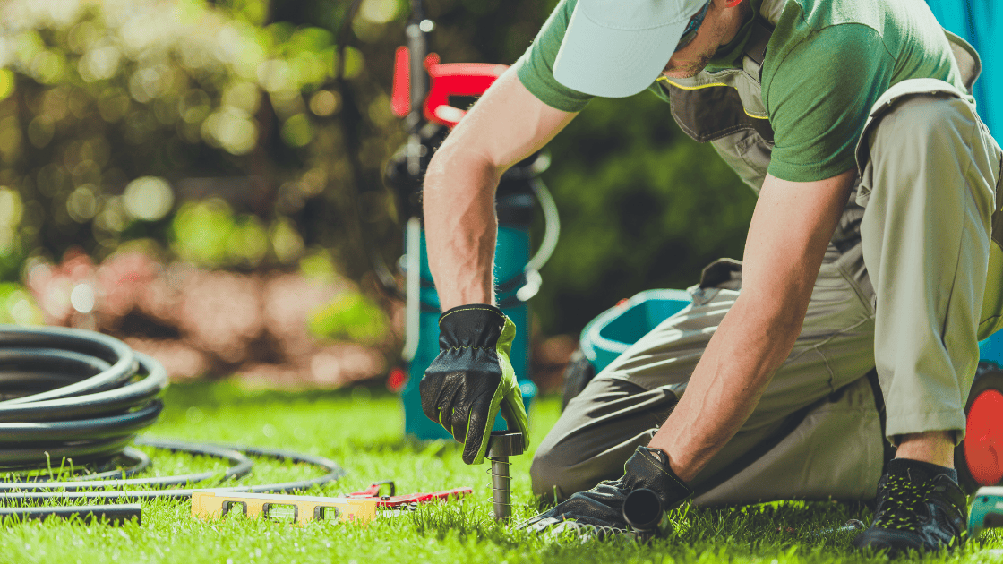 Irrigation specialist reviewing their company website and online presence