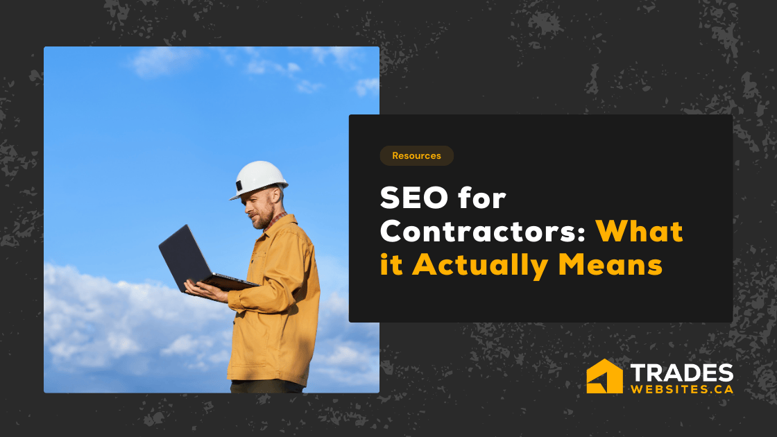 Contractor learning about SEO and Google search results